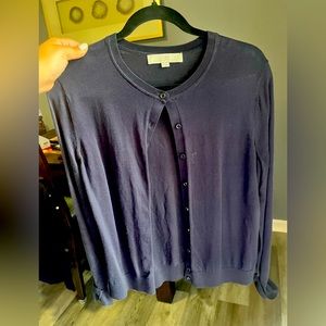 Navy blue loft cardigan size Large